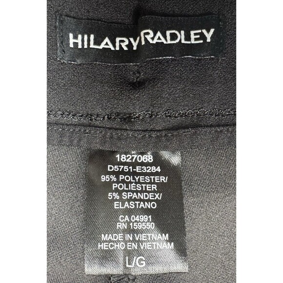 Hilary Radley Womens Size Large Black Mid-Rise Slim Leg Pant Ankle Crop Lrg L - Picture 5 of 7
